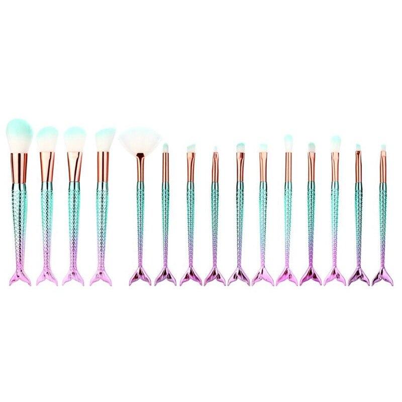 16pcs Mermaid Make Up Brushes - Froliage