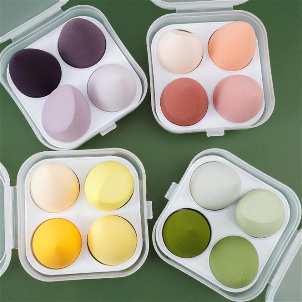 Four Piece Makeup Blender Sponge with Storage Box - Froliage
