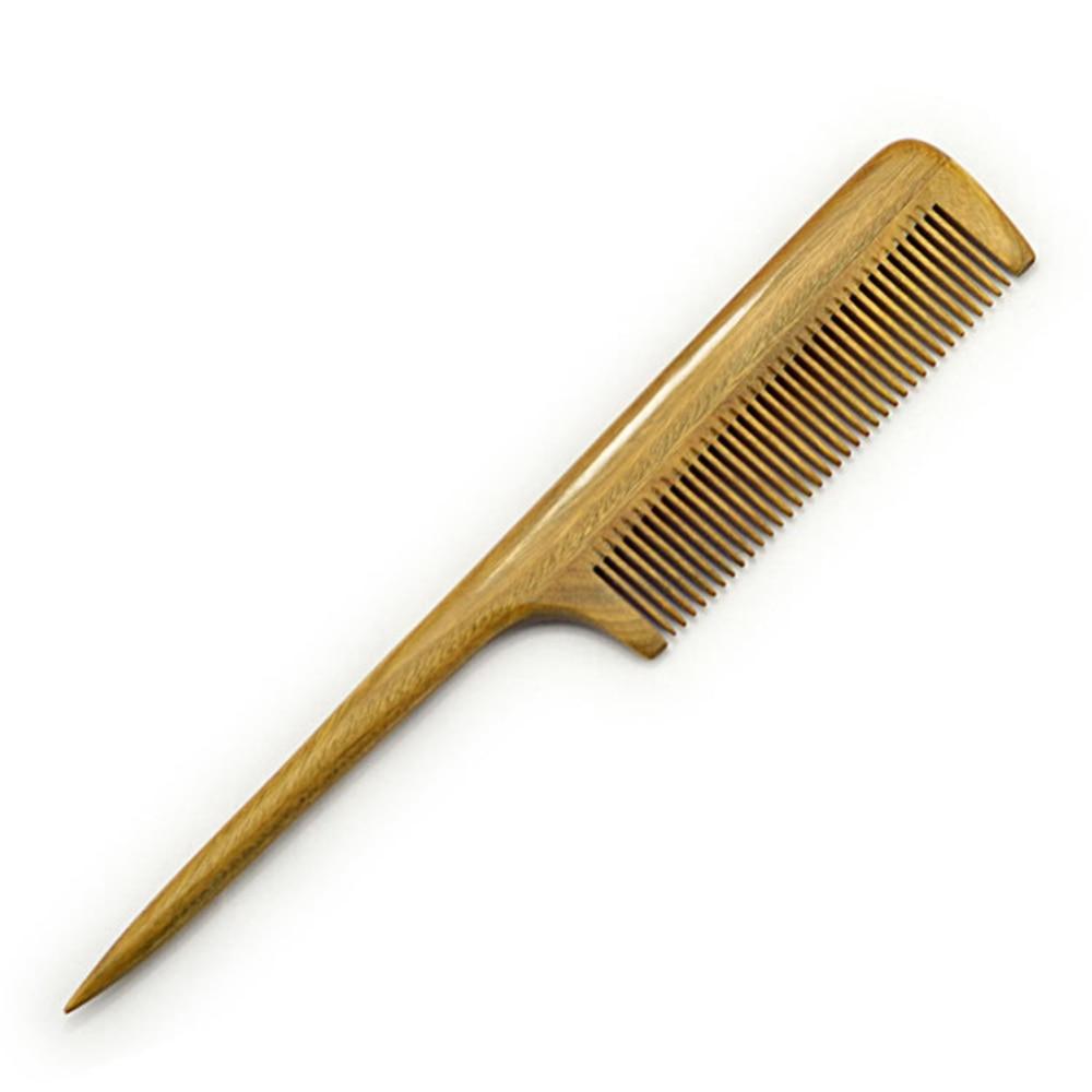 Green Sandalwood Rat Tail Fine Tooth Comb - Froliage