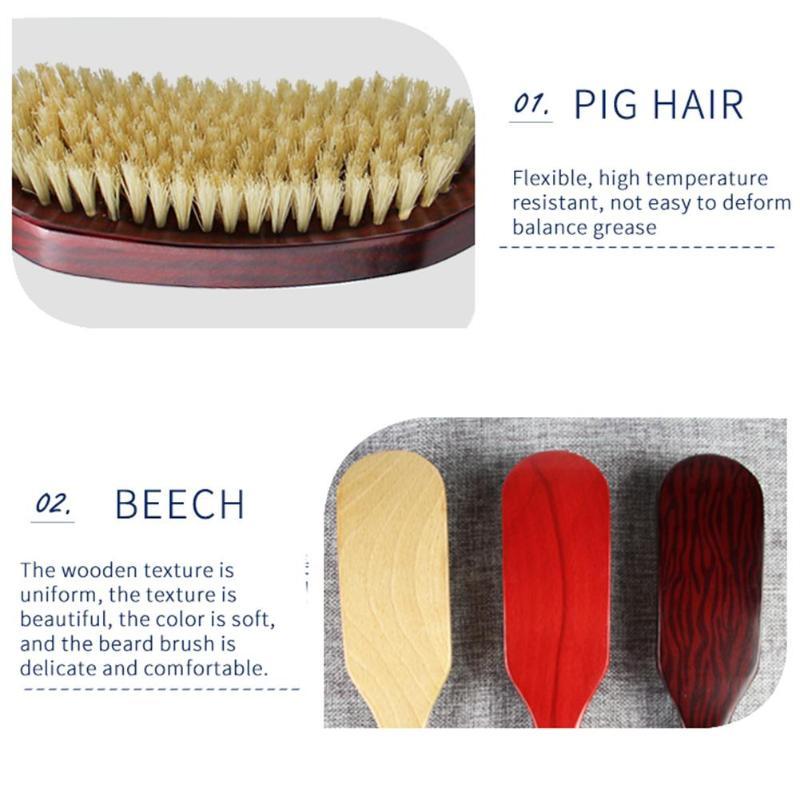 Natural Bristle Wooden Wave Brush - Froliage