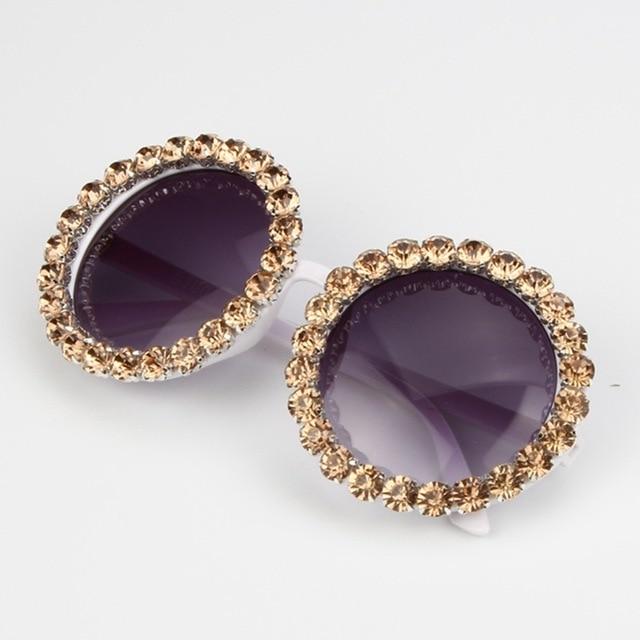 Oversize Vintage Rhinestone Sunglasses - Froliage