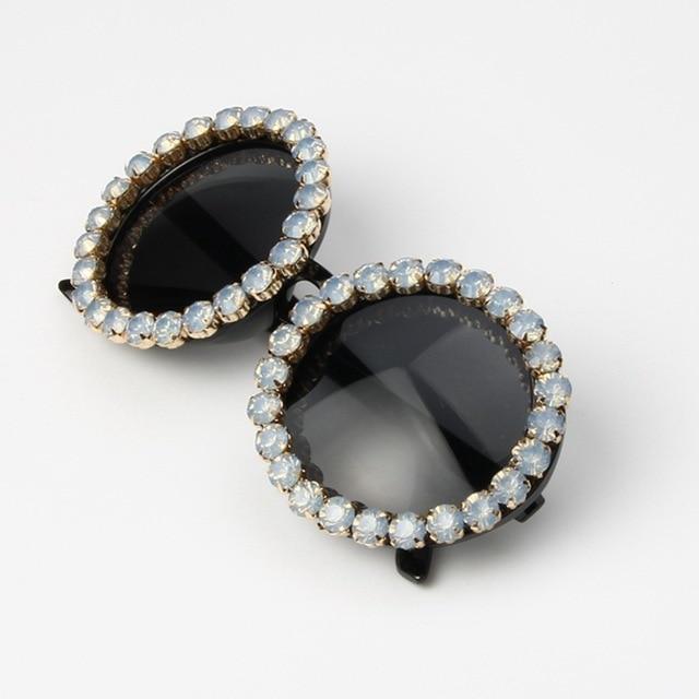 Oversize Vintage Rhinestone Sunglasses - Froliage