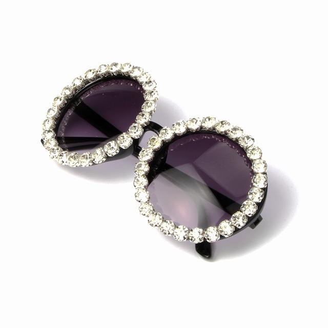 Oversize Vintage Rhinestone Sunglasses - Froliage