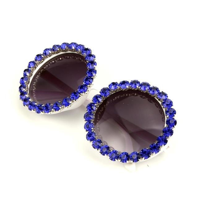 Oversize Vintage Rhinestone Sunglasses - Froliage