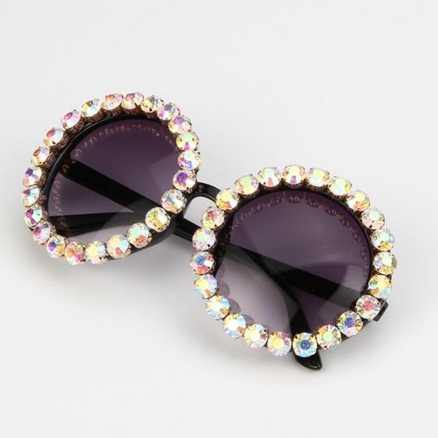Oversize Vintage Rhinestone Sunglasses - Froliage
