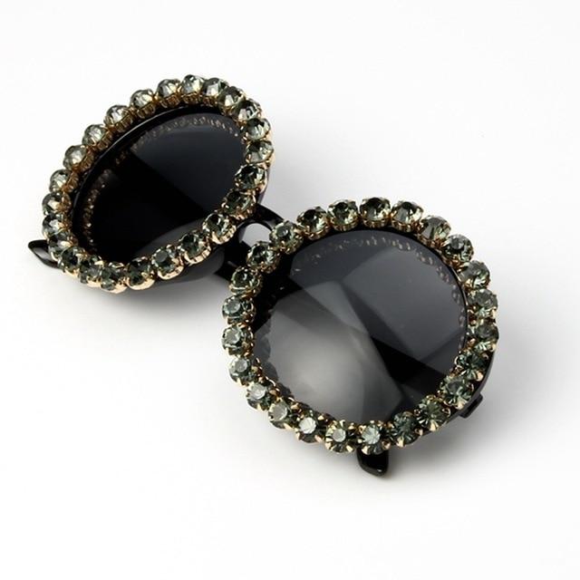 Oversize Vintage Rhinestone Sunglasses - Froliage