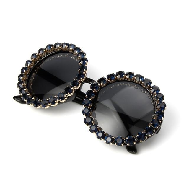 Oversize Vintage Rhinestone Sunglasses - Froliage
