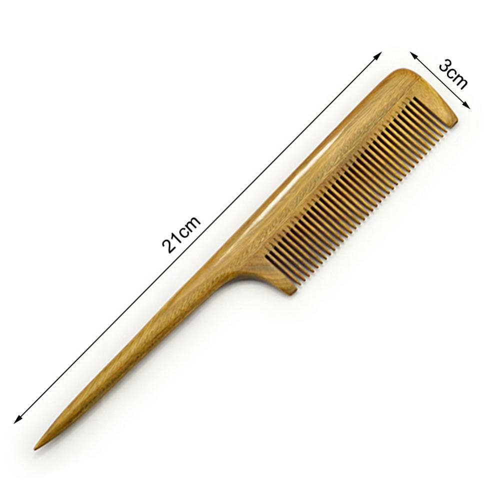 Load image into Gallery viewer, Green Sandalwood Rat Tail Fine Tooth Comb - Froliage
